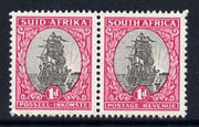 South Africa 1951 Van Riebeeck's Ship (redrawn) 1d horiz pair unmounted mint, SG135