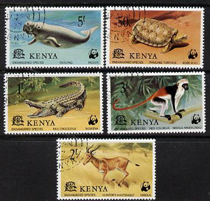 Kenya 1977 WWF Endangered Species cto set of 5 complete SG 96-100*