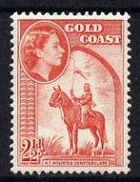 Gold Coast 1952-54 Mounted Constabulary 2.5d unmounted mint from def set, SG 157*