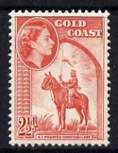 Gold Coast 1952-54 Mounted Constabulary 2.5d unmounted mint from def set, SG 157*