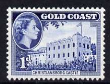 Gold Coast 1952-54 Christiansborg Castle 1d unmounted mint from def set, SG 154