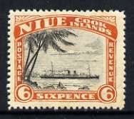 Niue 1944-46 HMS Monowai 6d (multiple wmk) unmounted mint, SG 94