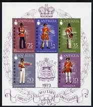 Barbuda 1973 Military Uniforms perf m/sheet unmounted mint, SG MS125