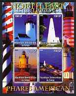 Congo 2004 Lighthouses of America (North East) perf sheetlet containing 4 values unmounted mint