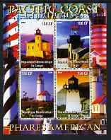 Congo 2004 Lighthouses of America (Pacific Coast) perf sheetlet containing 4 values unmounted mint