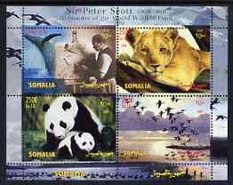 Somalia 2004 Paintings by Sir Peter Scott (Founder of WWF) perf sheetlet containing 4 values unmounted mint