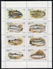 Oman 1973 Fish (opt'd Red Crescent) perf set of 8 values (1b to 15b) unmounted mint