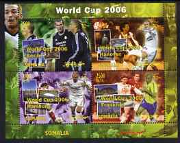 Somalia 2004 Football World Cup 2006 perf sheetlet containing 4 values unmounted mint