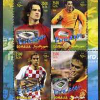 Somalia 2004 Football Euro 2004 perf sheetlet containing 4 values unmounted mint