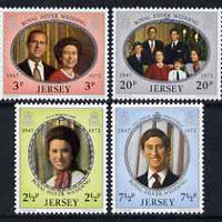 Jersey 1972 Royal Silver Wedding set of 4 unmounted mint, SG 81-84