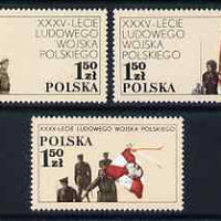 Poland 1978 35th Anniversary of Polish People's Army set of 3 unmounted mint, SG 2566-68