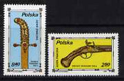 Poland 1981 Stamp Day set of 2 antique weapons unmounted mint, SG 2771-72