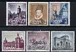 Spain 1961 400th Anniversary of Madrid as Capital of Spain set of 6 unmounted mint, SG 1449-54