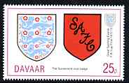 Davaar Island 1996 Great Sporting Events - Football 25p - Sunderland Club Badge Winners of 1972-73 FA Cup Final, unmounted mint