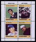 Chartonia (Fantasy) Golfing Heroes perf sheetlet containing 4 values unmounted mint