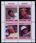 Palatine (Fantasy) Golfing Heroes perf sheetlet containing 4 values unmounted mint