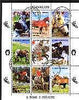 St Thomas & Prince Islands 1995 Horses perf sheetlet containing 9 values cto used