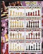 Congo 2003 History of Chess (Chess Pieces) #4 perf sheetlet containing set of 8 values cto used