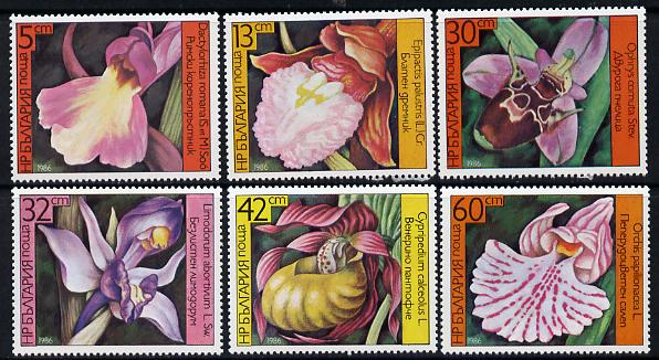 Bulgaria 1986 Orchids perf set of 6 vals unmounted mint SG 3318-23 (MI 3441-46)*