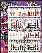 Congo 2003 History of Chess (Chess Pieces) #1 perf sheetlet containing set of 8 values cto used