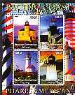 Congo 2004 Lighthouses of America (Pacific Coast) perf sheetlet containing 4 values cto used