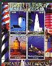 Congo 2004 Lighthouses of America (North East) perf sheetlet containing 4 values cto used