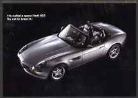 Postcard - Publicity postcard showing BMW Z8 as seen in James Bond film 'The world is not Enough', unused and pristine