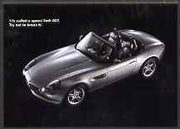 Postcard - Publicity postcard showing BMW Z8 as seen in James Bond film 'The world is not Enough', unused and pristine