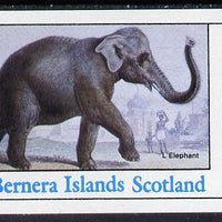 Bernera 1982 Elephant imperf souvenir sheet (£1 value) unmounted mint