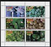 Altaj Republic 1997 Minerals perf sheetlet containing set of 6 values complete with Asia '97 imprint, unmounted mint