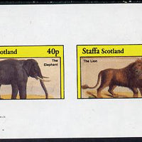 Staffa 1982 Animals (Elephant) imperf set of 2 values (40p & 60p) unmounted mint