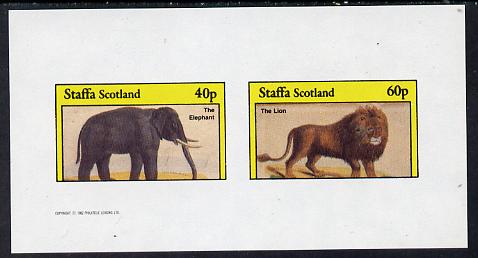 Staffa 1982 Animals (Elephant) imperf set of 2 values (40p & 60p) unmounted mint