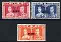 Niue 1937 KG6 Coronation perf set of 3 unmounted mint, SG 74-76