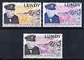 Lundy 1965 Sir Winston Churchill perf set of 3 unmounted mint, Rosen LU153-55