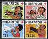 Tonga - Niuafo'ou 1987 Red Cross Preventative Medicine perf set of 4 each opt'd SPECIMEN unmounted mint, as SG 90-93