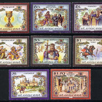 St Vincent 1986 Legend of King Arthur set of 8 unmounted mint, SG 1026-33*