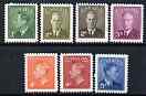 Canada 1949-51 KG6 set of 7 (with Postage Postes) unmounted mint SG 414-18*