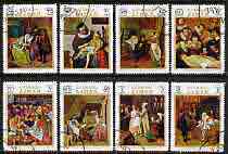 Ajman 1971 Paintings of Medical Subjects perf set of 8 cto used, Mi 710-17*