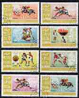 Ajman 1967 Mexico Olympics perf set of 8 cto used, Mi 189-96A