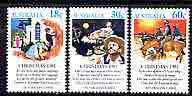 Australia 1981 Christmas Scenes and Verses from Carols set of 3 unmounted mint, SG 828-30*