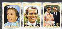 Cook Islands - Penrhyn 1973 Royal Wedding perf set of 3 unmounted mint, SG 53-55*