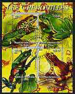 Congo 2004 Frogs (Les Grenouilles) perf sheetlet containing 4 values cto used