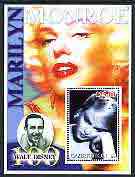 Uzbekistan 2002 Marilyn Monroe & Walt Disney Centenary #01 perf m/sheet, fine cto used