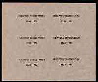 Pabay or Stroma 1970 proof sheetlet of 6 impressions of 'European Conservation Year 1970' (ungummed pink paper) slight soiling and minor wrinkles