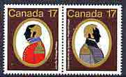 Canada 1979 Famous Canadians (de Salaberry, John By) se-tenant pair unmounted mint, SG 942a