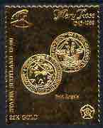 Staffa 1982 Mary Rose £8 Gold Angels embossed in 23k gold foil unmounted mint