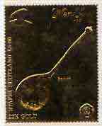 Staffa 1982 Mary Rose £8 Spoon embossed in 23k gold foil unmounted mint