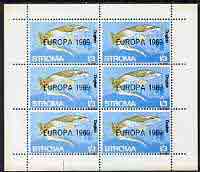 Stroma 1969 Fish 1s3d (Dogfish) with 'Europa 1969' opt complete perf sheetlet of 6 values unmounted mint