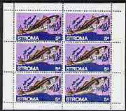 Stroma 1969 Fish 5d (Haddock) with 'Europa 1969' opt complete perf sheetlet of 6 values unmounted mint