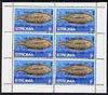 Stroma 1970 Fish 1s (Sole) with '6th Anniversary of Death of Sir Winston Churchill' opt in error complete perf sheetlet of 6 values unmounted mint